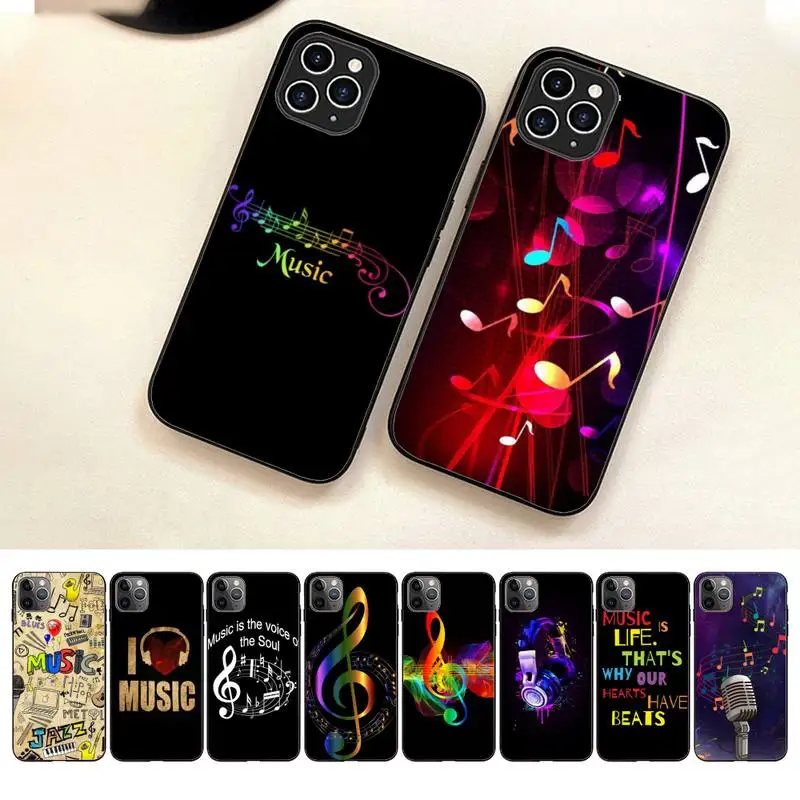 

Music Note Phone Case For Iphone 7 8 Plus X Xr Xs 11 12 13 Se2020 Mini Mobile Iphones 14 Pro Max Case