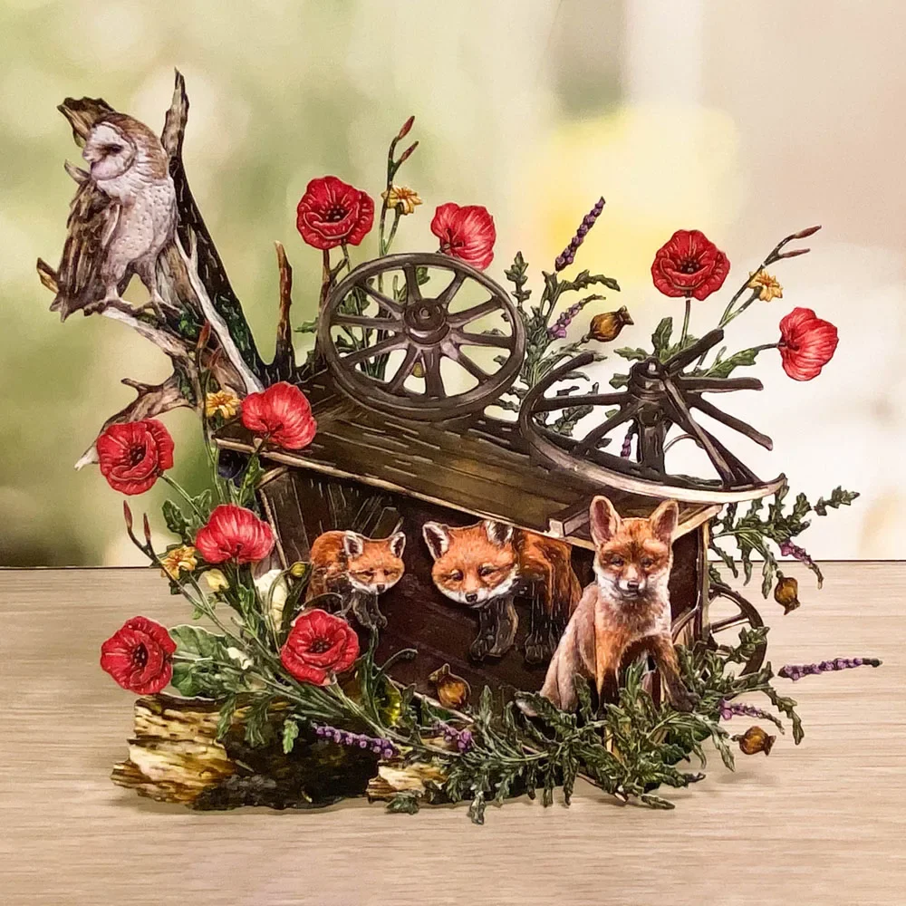 Штампы для скрапбукинга дерево сова цветок гриб рукоделия шаблон фотоальбома