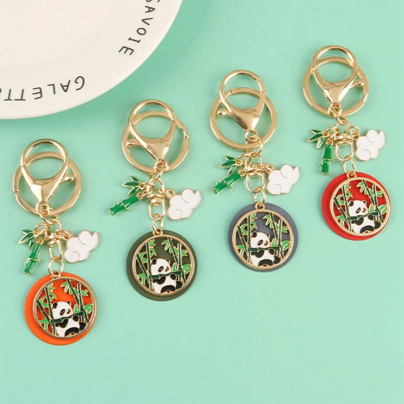 

Panda Key Chain Cute Metal Jewelry Animal Panda Keychain For Bags Car Key Rings Pendant Accessories Kids Gift