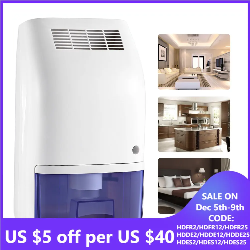 

Мини-осушитель воздуха T8, бытовая ванная комната, офис, склад, электрическая сушилка воздуха, 700 мл, 230 Вт, энергосберегающий поглотитель влаг...