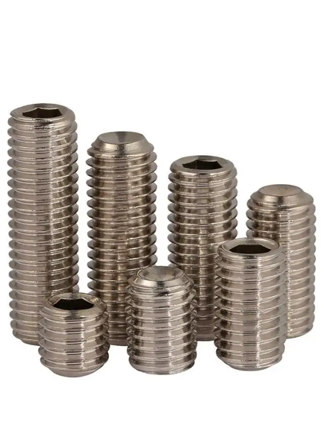 

M2.5-M10-5/20/50PCS Nickel-plated Grade 12.9 Recessed Socket Headless Screw Machine