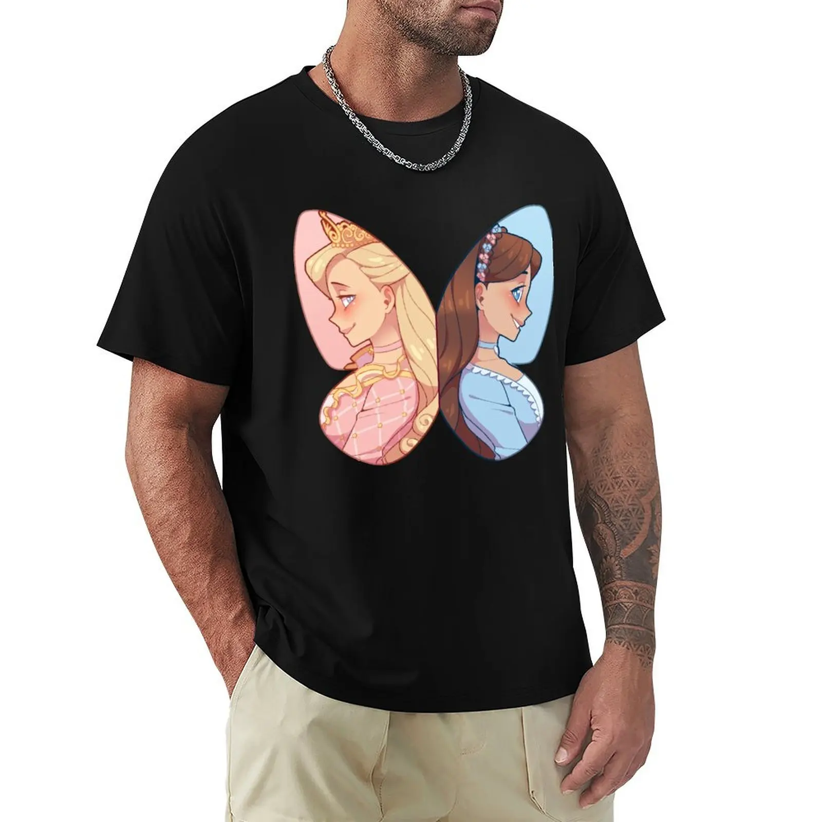 Футболка Принцесса-бабочка и пауэр забавная футболка с короткими рукавами