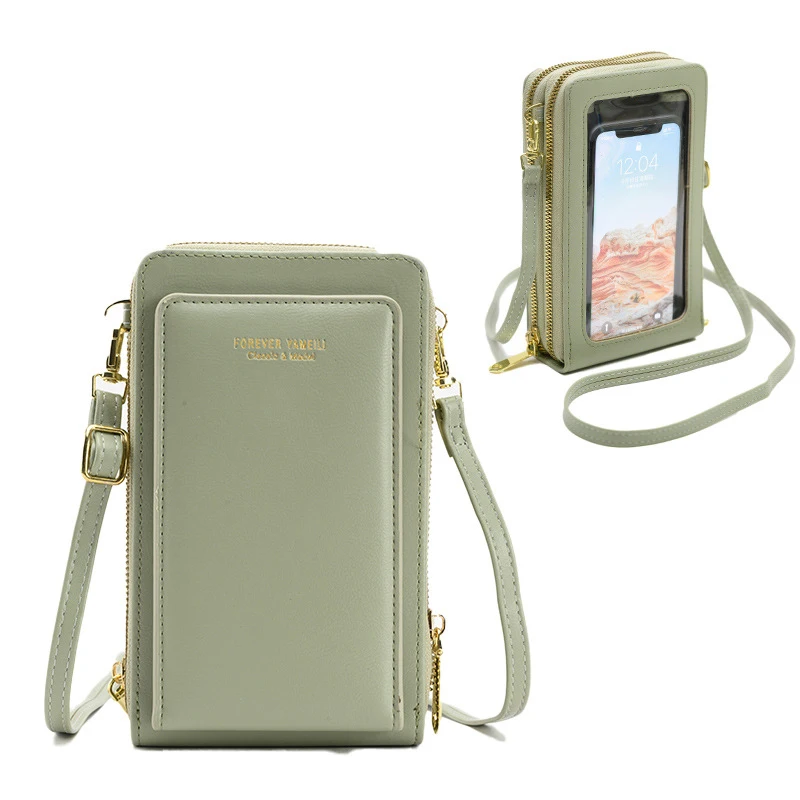 

2022 Small Touch Screen Zipper Bag Fashion Korean Style Shoulder Bag Multifunctional Summer Ladies Mobile Phone Bag