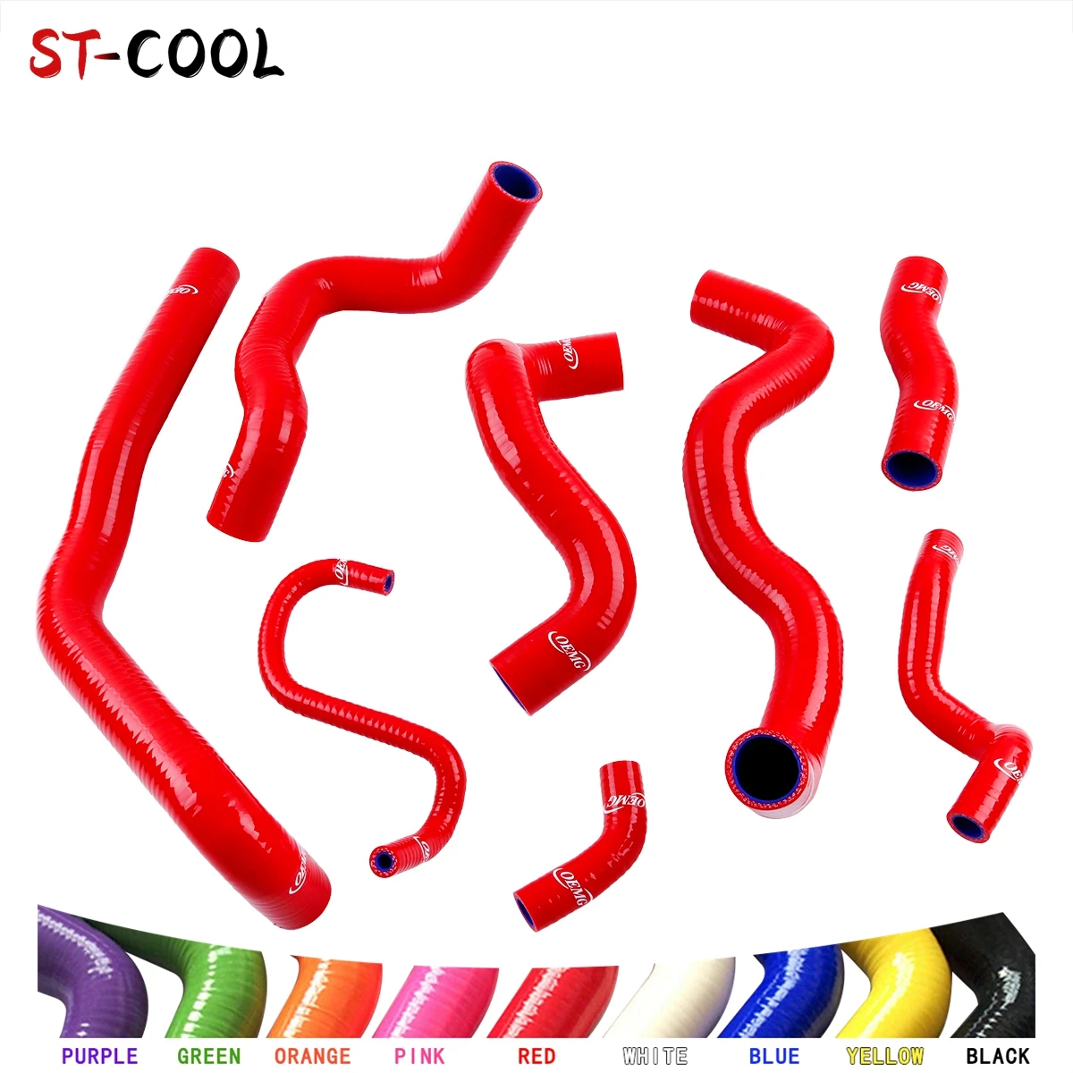 Фото Для BMW Mini Cooper S R56 1,6 N14 Turbo 2006-2013 2007 2008 2009 2010 2011 комплект силиконовых шлангов радиатора 8 шт. №2