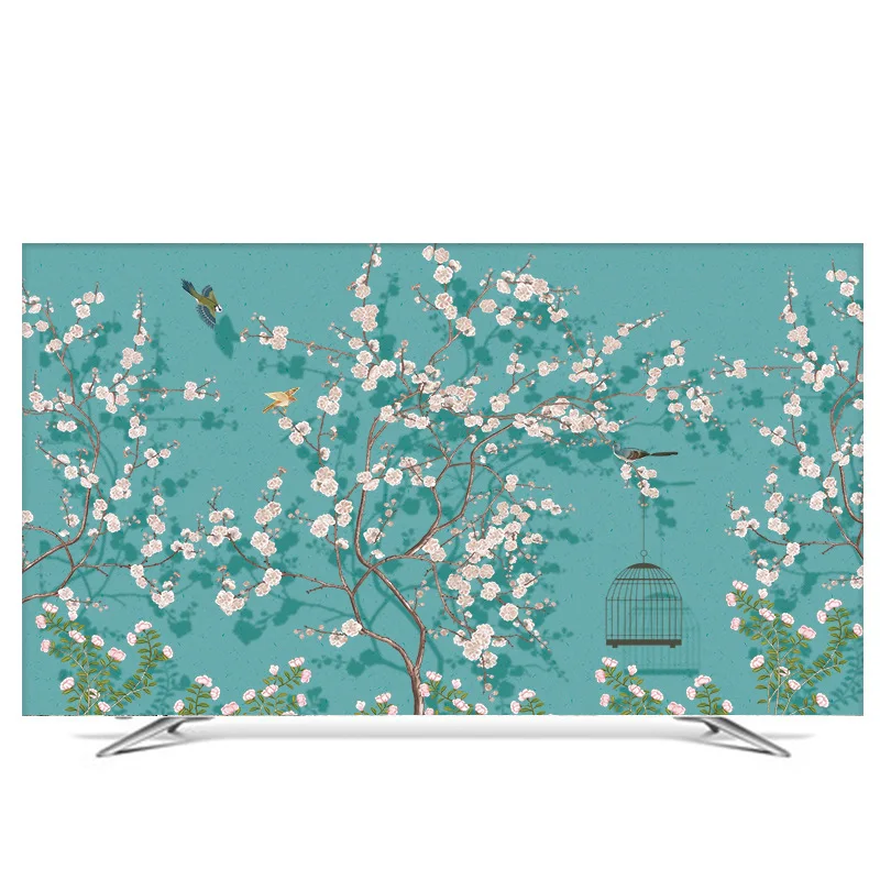 

На заказ 32 " - 85" дюймов декоративная крышка капюшона для экрана LCD TV PC Цветочные птицы сливы Bossom одуванчик