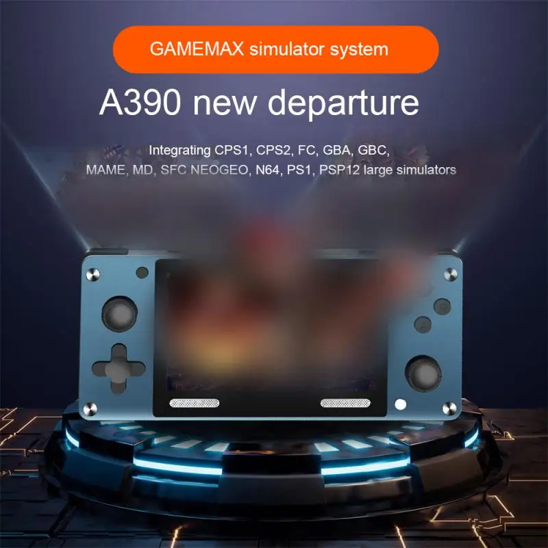 

A390 Video Game Console Ips Hd Screen Supports 12 Types Of Emulators Gamemax System Wireless Gamepad Connection