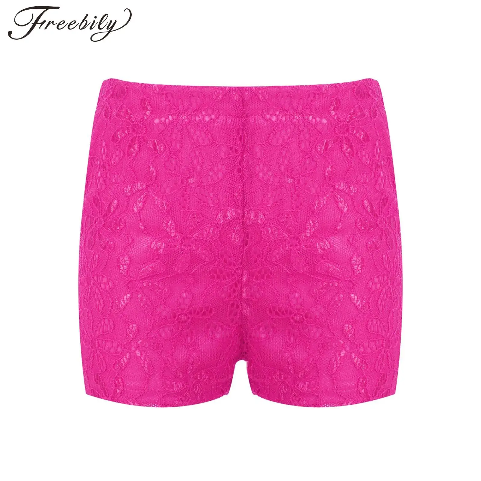 

Kids Boys Girls Lace Solid Dance Shorts Jazz Dance Costume Elastic Waistband Pants Party Festival Stage Performance Clothing