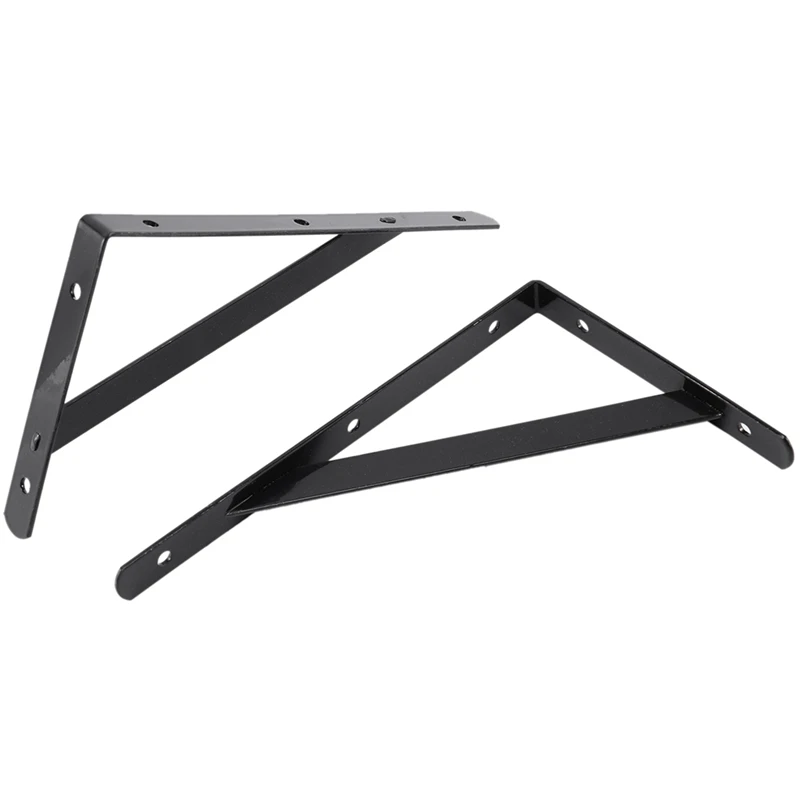 

Heavy Duty Shelf Bracket, Inch Shelf L Brackets 90 Degree Shelf Support Right Angle Brackets 18-Pack, Black 20 X 12Cm