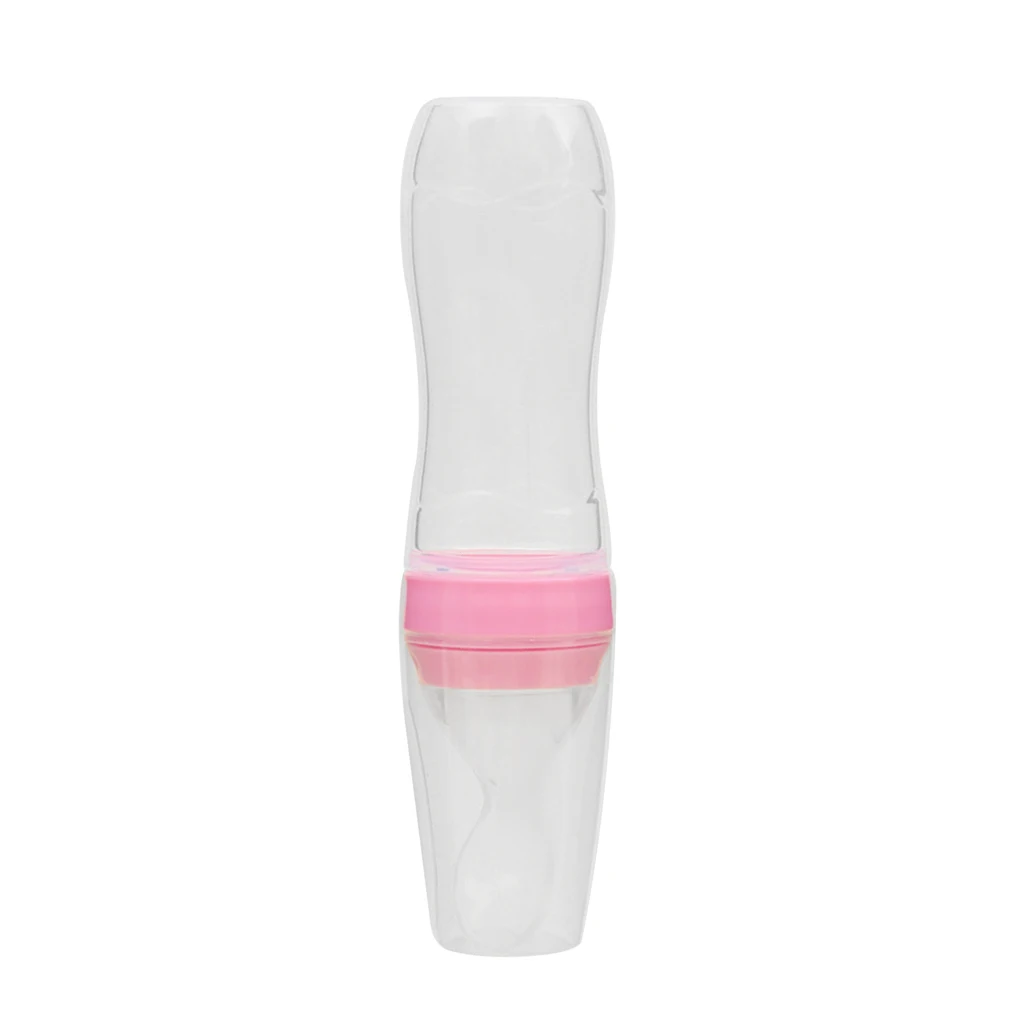 

New Portable 120ml Baby Silicone Feeding Bottle Newborn Toddler Food Supplement Rice Cereal Dispensing Bottle With Spoon