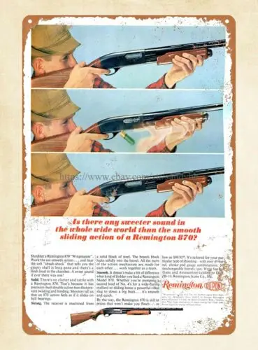 1964 Винтаж 870 Wingmaster Shotgun ads жестяной знак гараж настенные наклейки