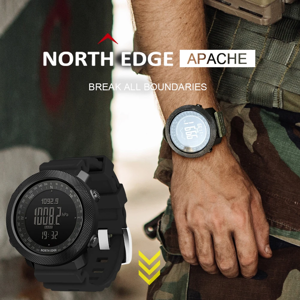 

Digital Smart Bracelet 50M Waterproof 220mAh Compass Thermometer Barometer Altimeter Steps Tracker for Climbing Swimming