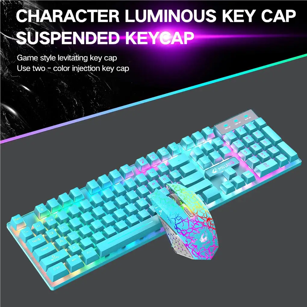 

Metal Gaming Keyboard Mouse Set USB Interface Ergonomic 2 4G Stylish Waterproof Wireless Laptop Computer Keypad Mice