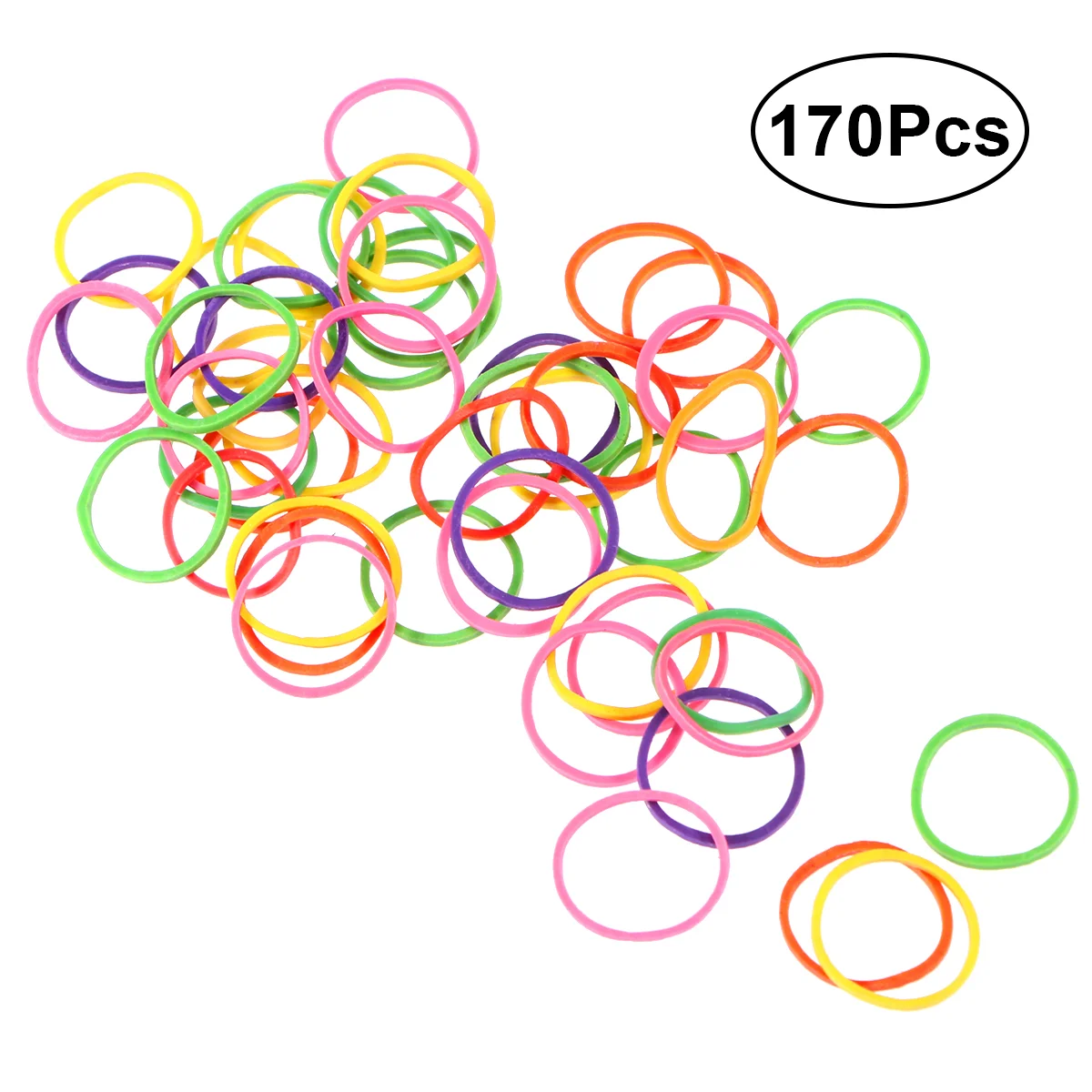 

170Pcs Bands Colorful Braids Hoops Hair Bands for Bows Grooming
