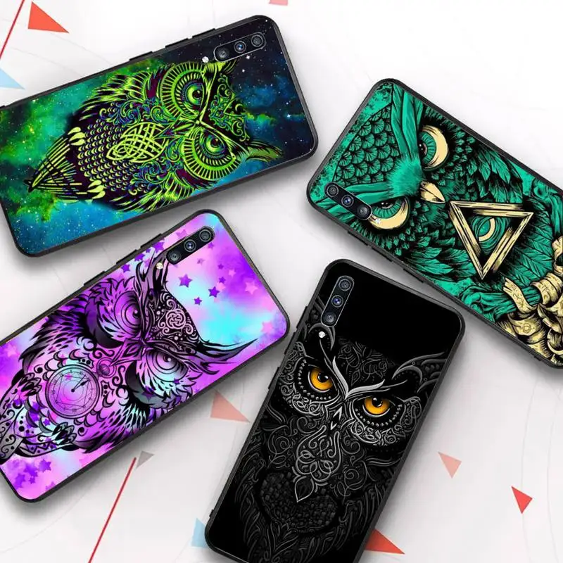 

Animal Owl Phone Case for Samsung A51 01 50 71 21S 70 31 40 30 10 20 S E 11 91 A7 A8 2018