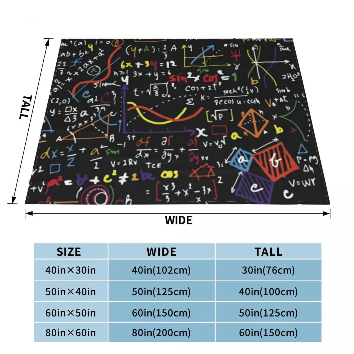 Математические уравнения ультрамягкое одеяло из микрофлиса