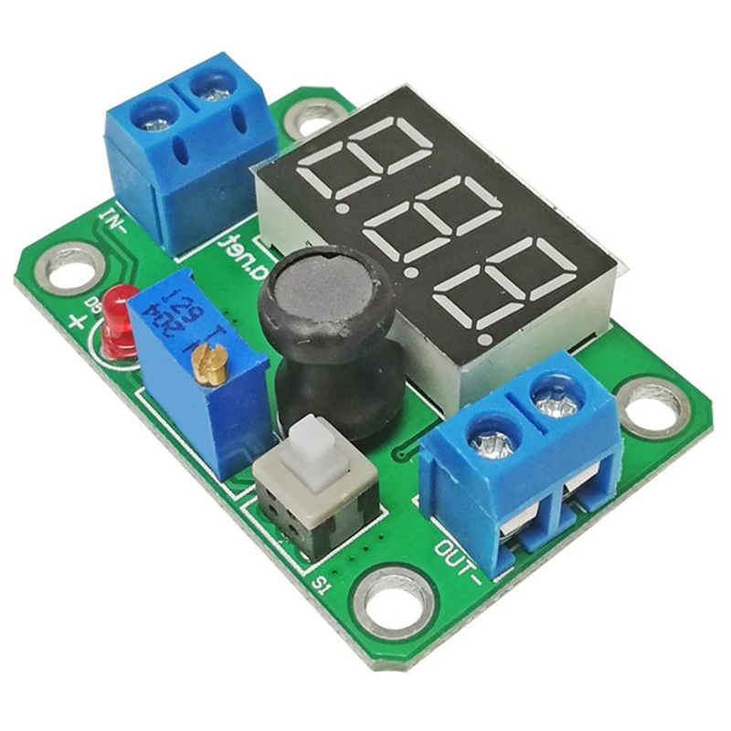 

DC-DC High-Efficiency Synchronous Rectification Step-Down Power Supply Module 20W2A With Voltmeter Head Display