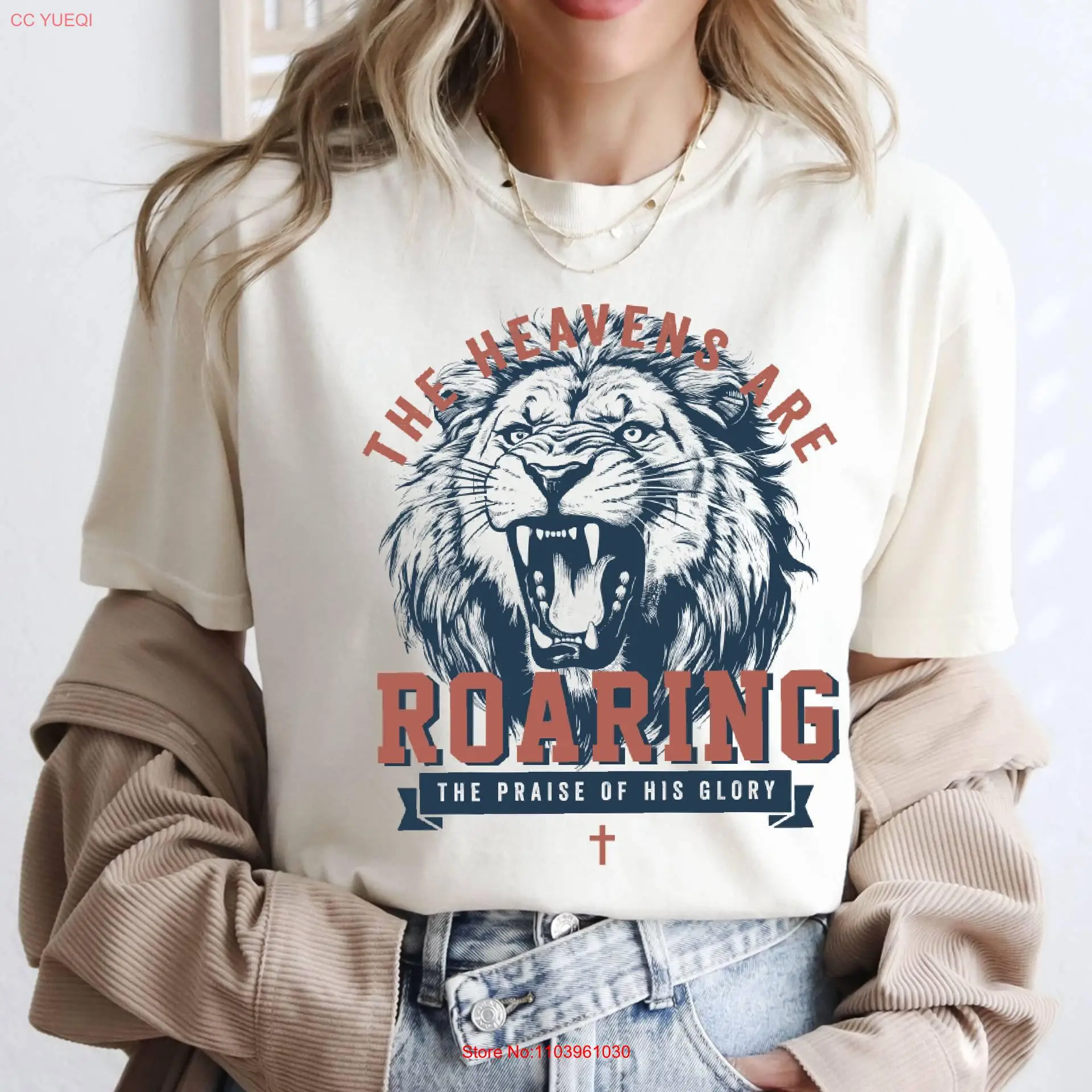 Хлопковая футболка Comfort Colors The Heavens Are Roaring