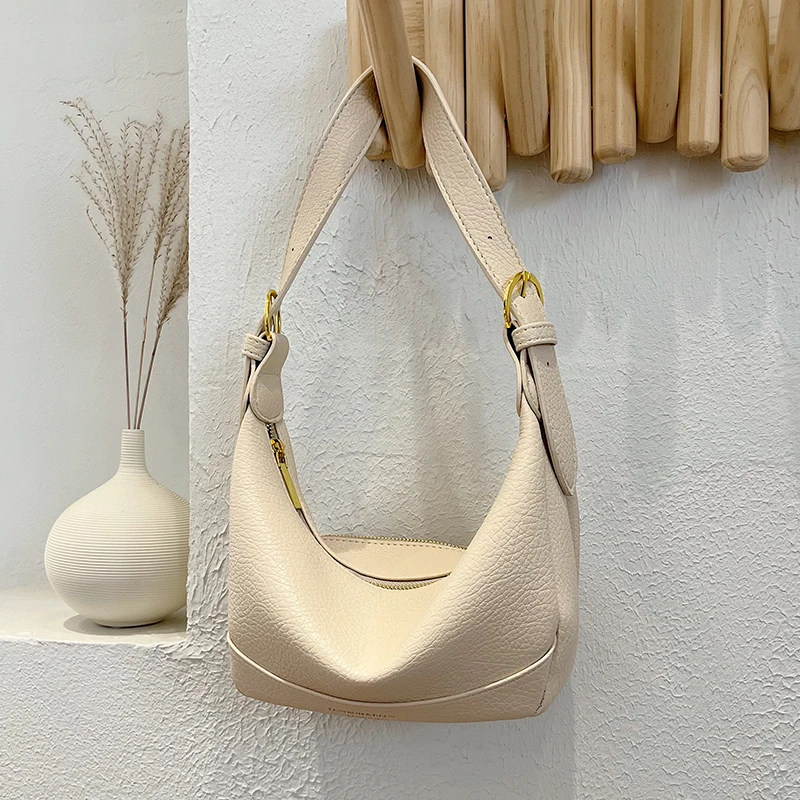 Simple underarm bags for women 2023 pu leather new luxury design handbag Fashion Shoulder Crossbody bag tote Shopping bag purse