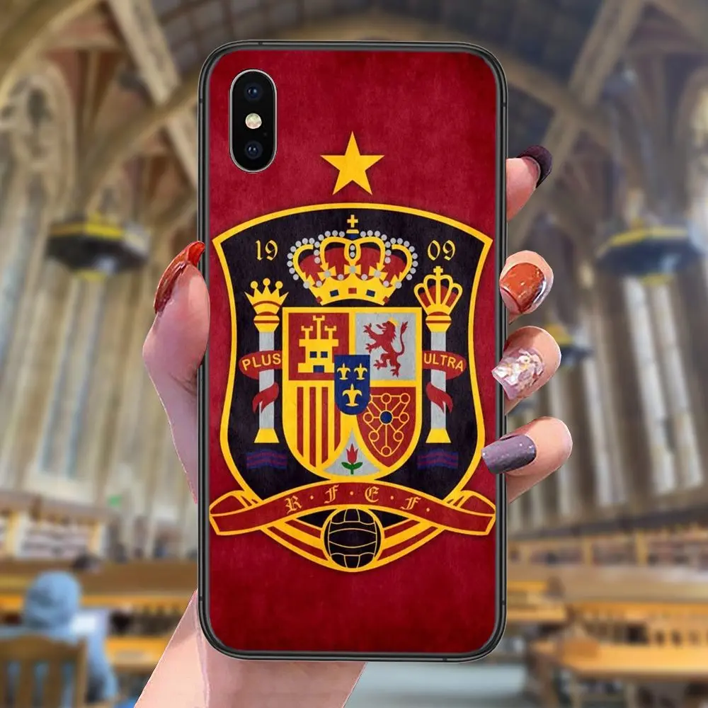 Черный водонепроницаемый Роскошный футляр модный по полуцене флаг Испании для