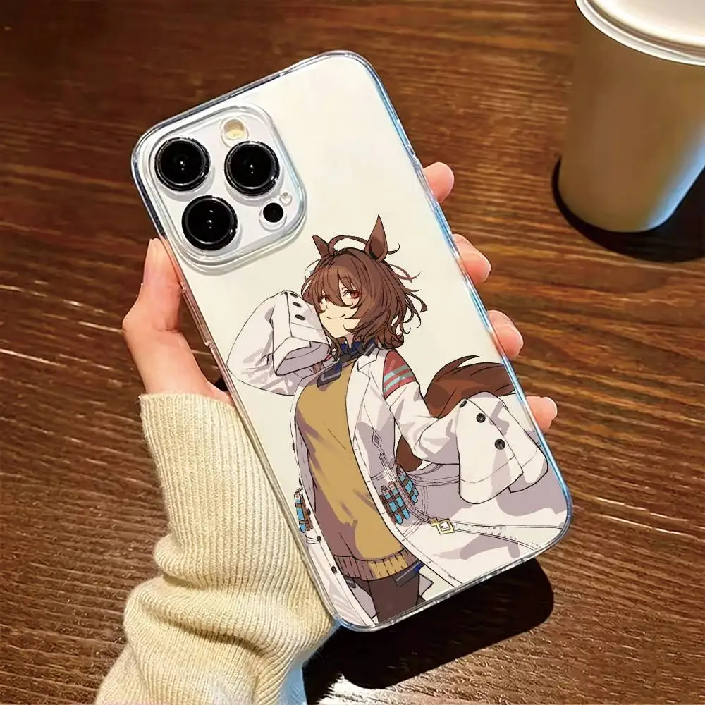 Фото Чехол для телефона Agnes Tachyon Cute UMA для iPhone 17 16 15 14 13 12 11 Mini Pro Max Plus, прозрачный №2