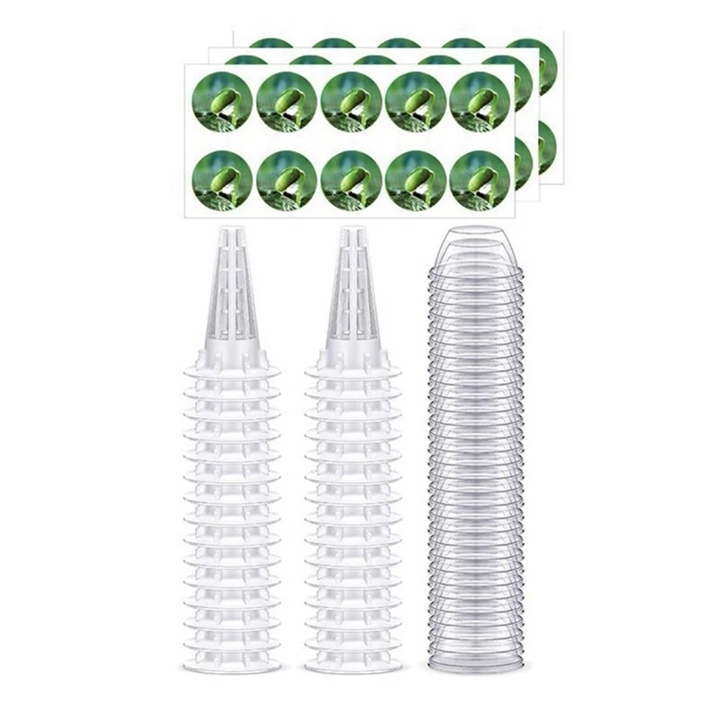 

Garden Accessories Plant Pod Kit Including 30 Pieces Grow Baskets 30 Pieces Transparent Insulation Lids 30 Pieces Labels