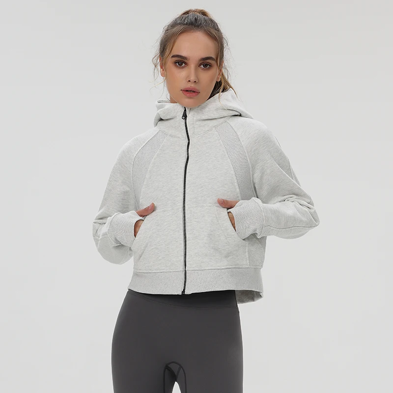 Scuba Full Zip NWT Jackets for Women Hooded Sweatshirts Women's Coats Gym Workout Clothing Sports and Leisure Fitness Clothes