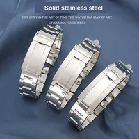 316L Solid stainless steel strap fits for rolex Green Water Ghost Strap Submariner  Daytona 20mm watch band