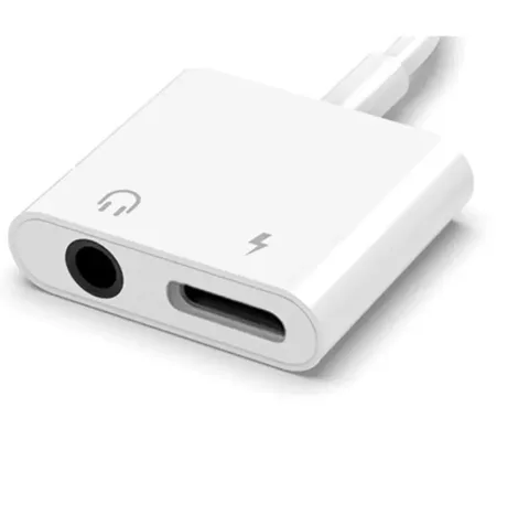 8-контактный разъем для наушников 3,5 мм, зарядное устройство, разветвитель, аудиоадаптер OTG для наушников IPhone 15 14 13 12 11 Pro Aux Jack