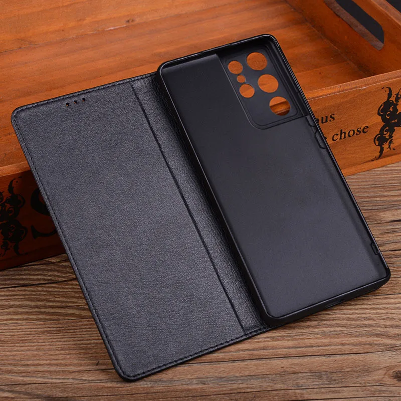 Hot New Luxury Genuine Leather Flip Case For Samsung S21 Ultra Leather Half Pack Phone Case For Galaxy S21 Plus Cases Shockproof