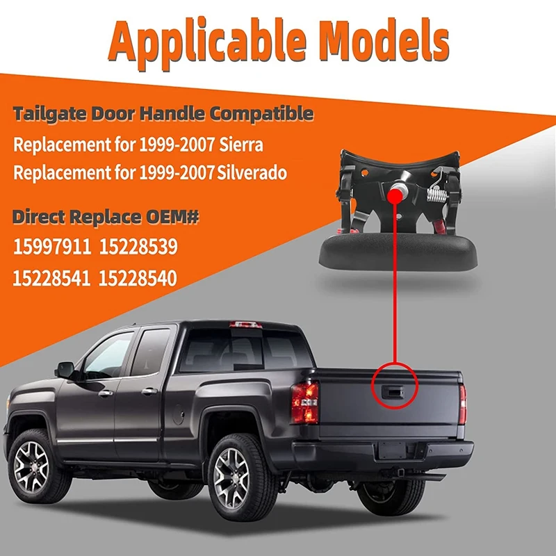 Ручка багажника автомобиля с рамкой зажимами для 1999-2006 Chevrolet Silverado GMC Sierra 15997911 15228539