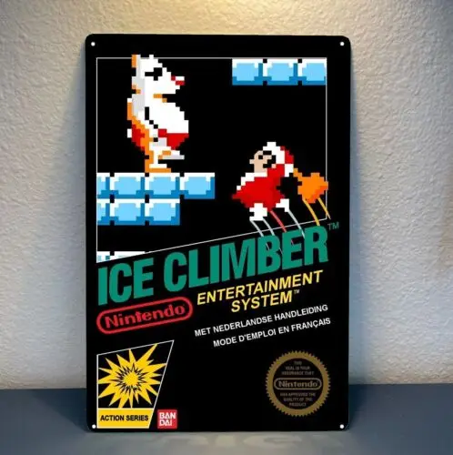Ледяной альпинист Nes Ретро видео игра металлический постер жестяной знак 20*30 см