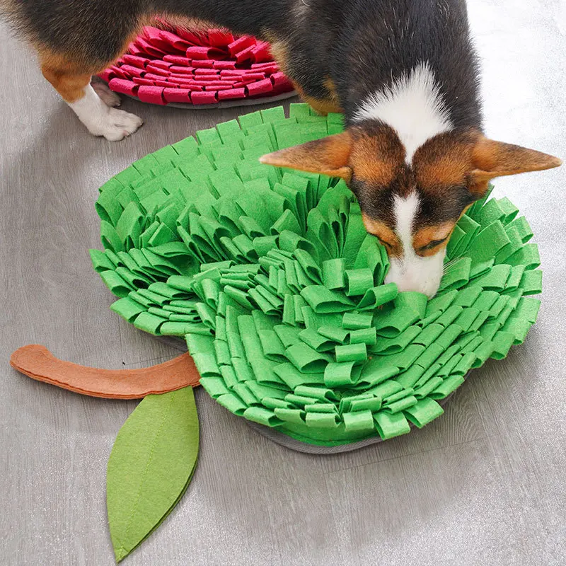 

Pet Dog Apple Sniffing Pad Smell Tibetan Food Educational Training Toy Decompression Interactive Play Four Seasons Mat