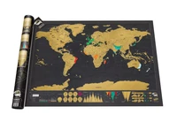 1pcs deluxe erase world travel map scratch off world map travel scratch for map room home office decoration wall stickers map