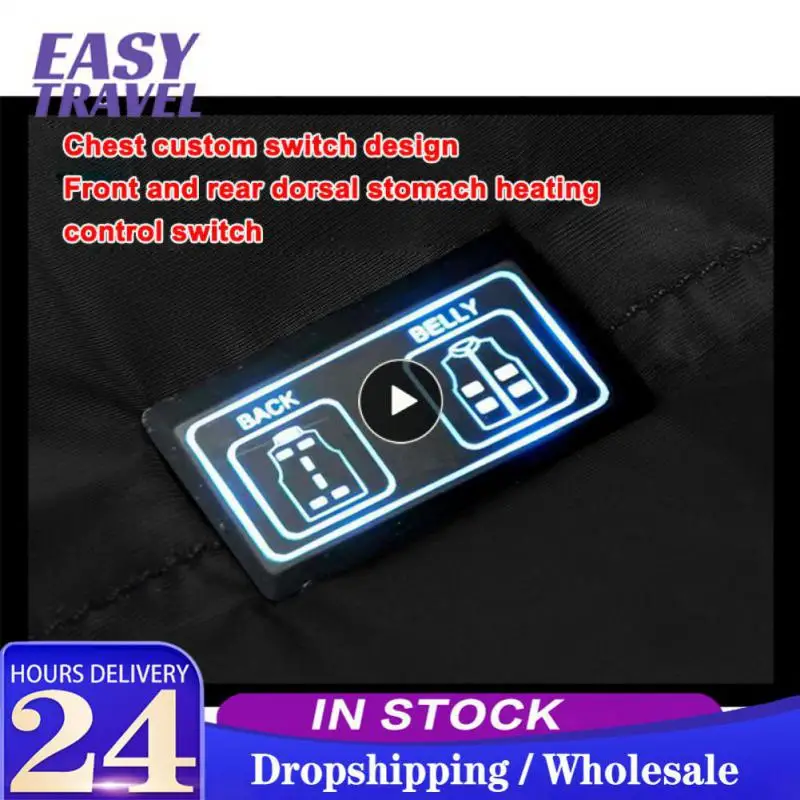 

11 Zones Heated Fashion Men Women Coat Intelligent USB Electric Heating Thermal Warm Clothes Winter Heated Vest Plus Size