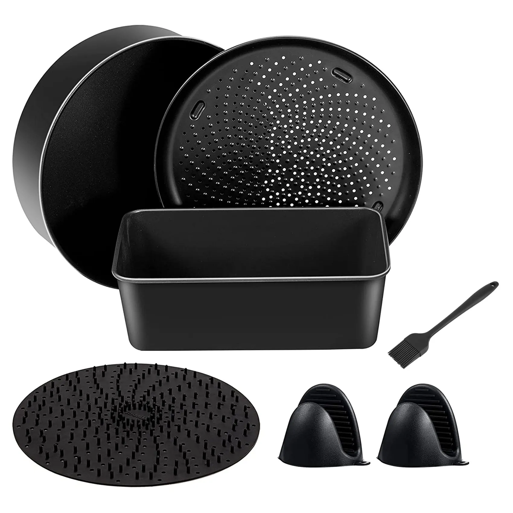

Air Fryer Accessories Compatible for 6.5QT & 8QT Ninja Foodi,Oven Bakeware Baking Set,Nonstick Coating,Dishwasher Safe
