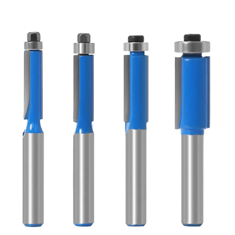 4 шт. 8 мм хвостовик 1 дюйм фреза с подшипником для деревянного шаблона из карбида