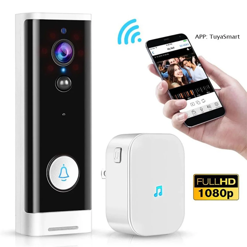 

Tuya Doorbell Smart Wireless WiFi Video Door Bell Waterproof Home Security Camera Doorbell High Configuration Style