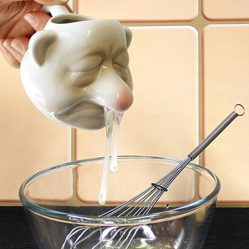 

Ceramics Kitchen Novel Kitchen Accessories Runny Dwarf Big Nose Creative Kitchenware Egg White Separator Tools Gadgets Dining