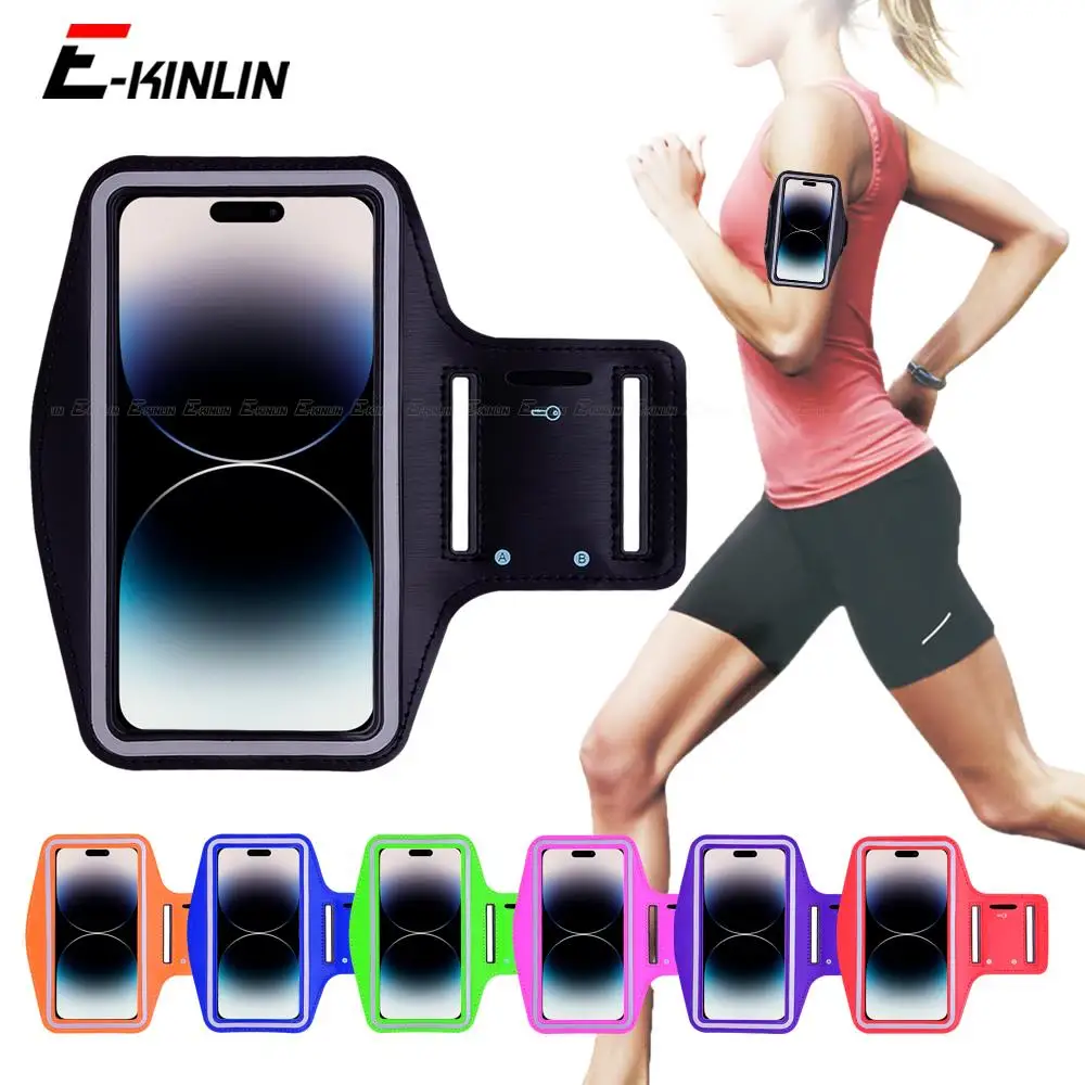 Running Jogging Gym Sports Cover Arm Band Phone Case For iPhone 14 13 12 mini 11 Pro XS Max XR X 8 7 6 6S Plus SE 2022 5 5S 5C