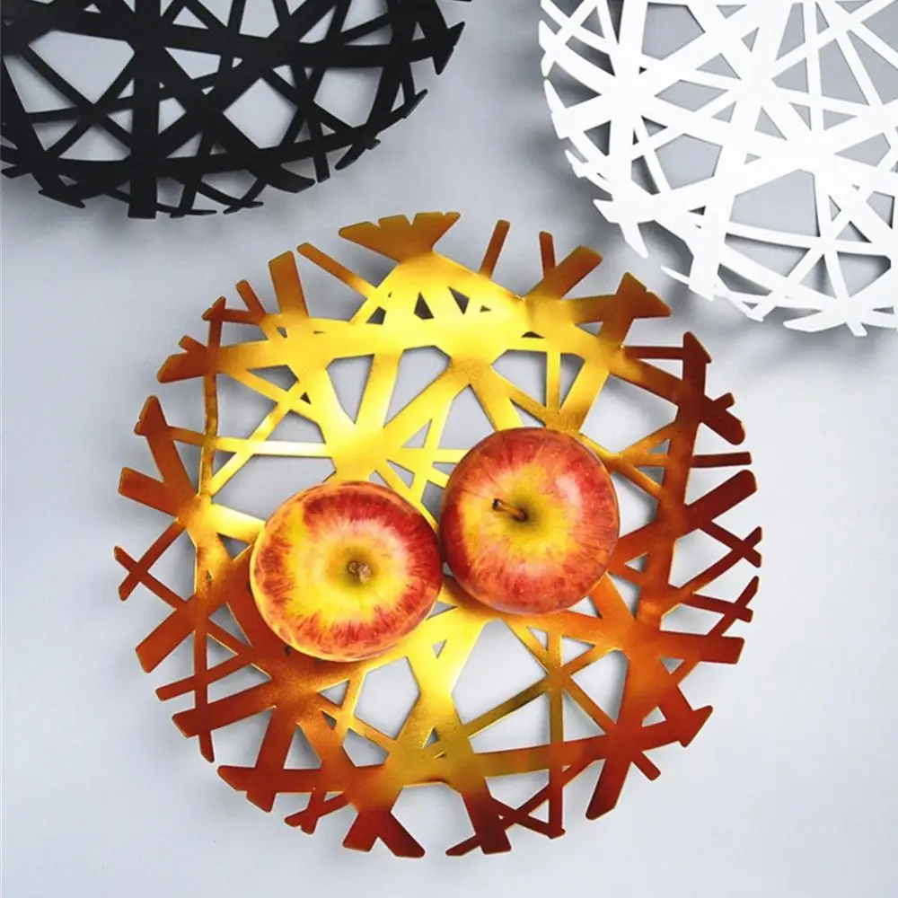 

Modern Style Storage Basket Multifunctional High Quality Fruit Plate Bird's Nest Flower Iron Drain Storage Basket Simple Kitchen