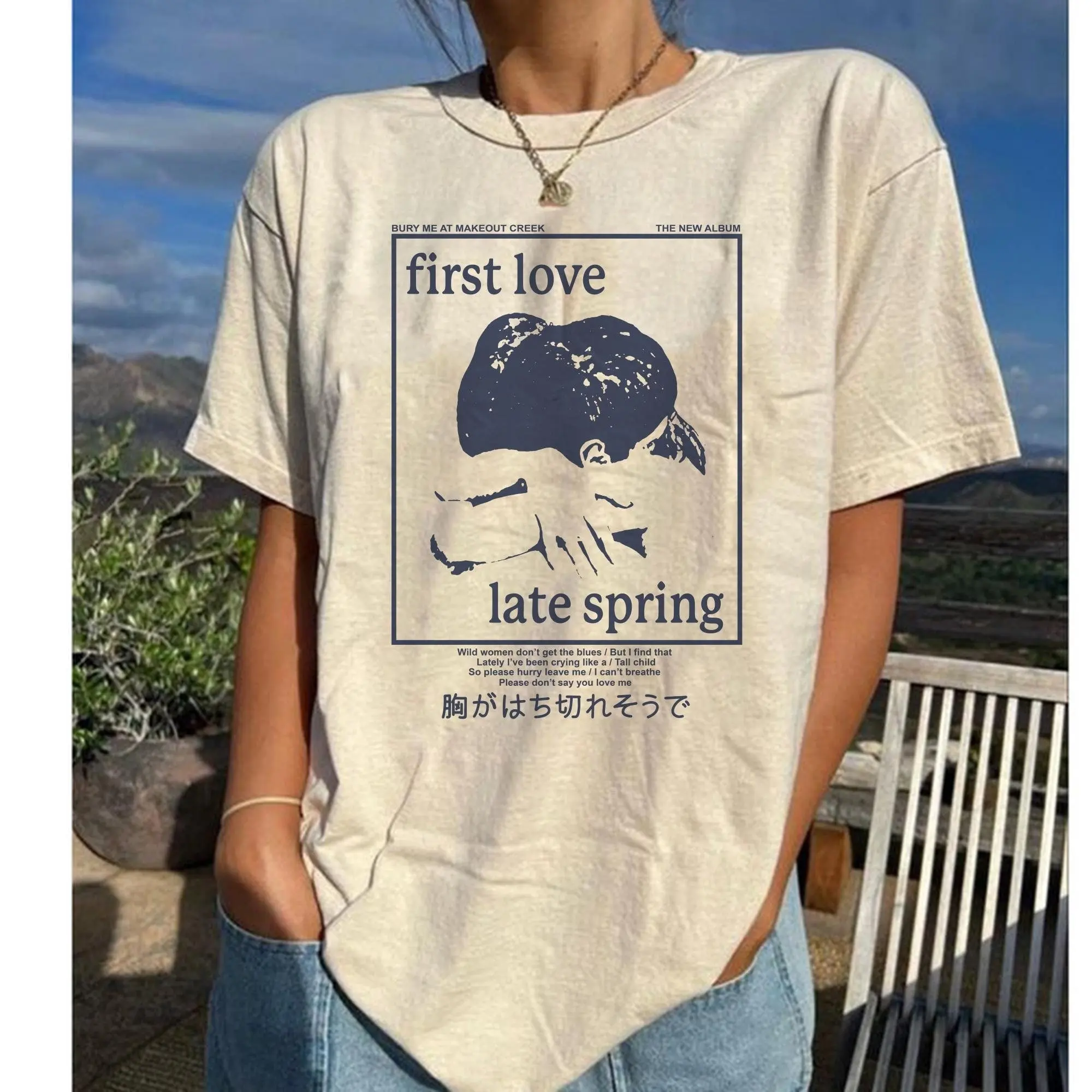 Рубашка первая любовь/последняя Весенняя рубашка Mitski в эстетике унисекс
