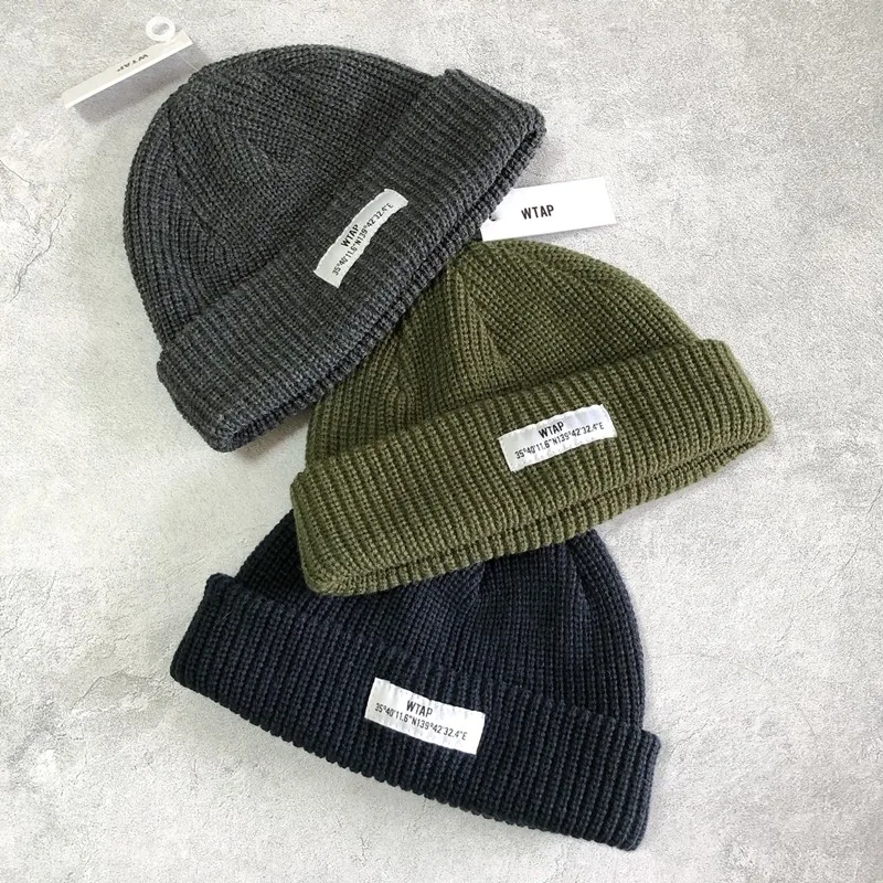 

WTAPS Мужская и Женская Повседневная теплая вязаная шапка wtap BEANIE WOAC 22 Вт