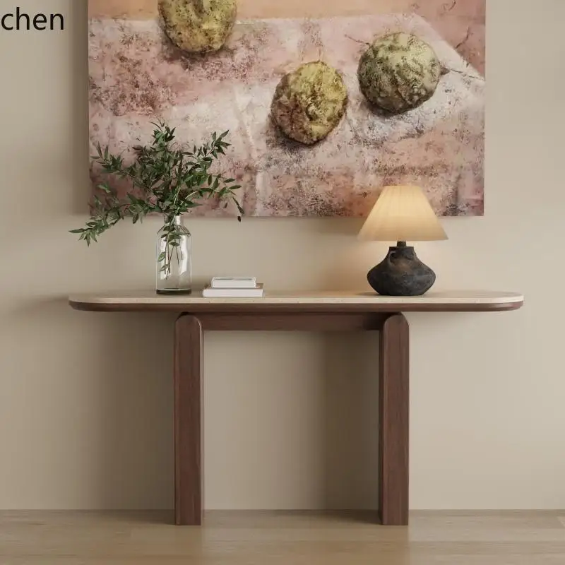 Звс. Средневековый травертин каменная плита входной стол коридор элитный массив