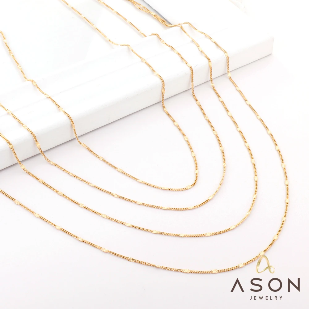 

ASONSTEEL 5 Pieces/Lot Square Snake Chan Stainless Steel Necklace Gold/Silver Color Choker for Women Men Simple Jewelry Gift