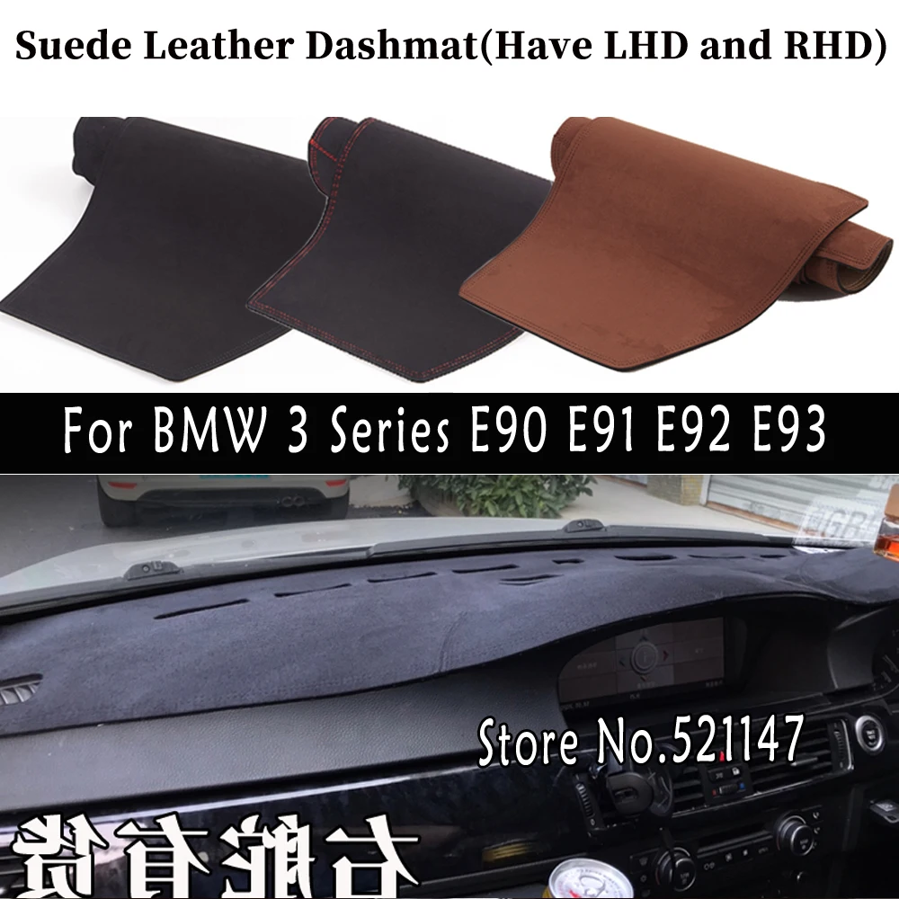 

Accessories Suede Leather Dashmat Dashboard Cover Pad Dash Mat Carpet For BMW 3 Series E90 E91 E92 E93 316I 320I 328I 325I 330I