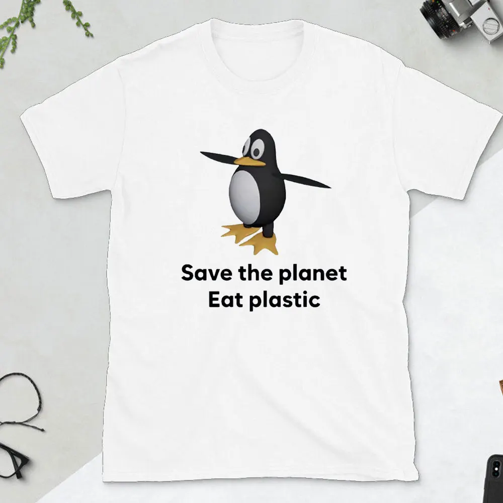 Забавная хлопковая футболка с надписью Save The Earth Eat симпатичная графическая