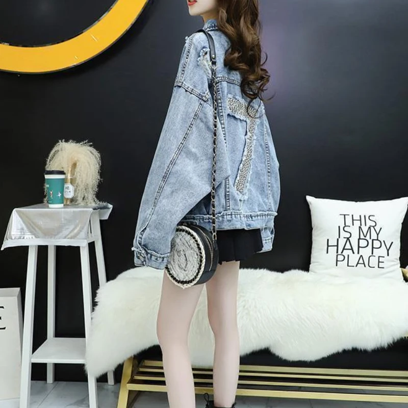 Джинсовая куртка для женщин укороченная однотонная короткая маленькая