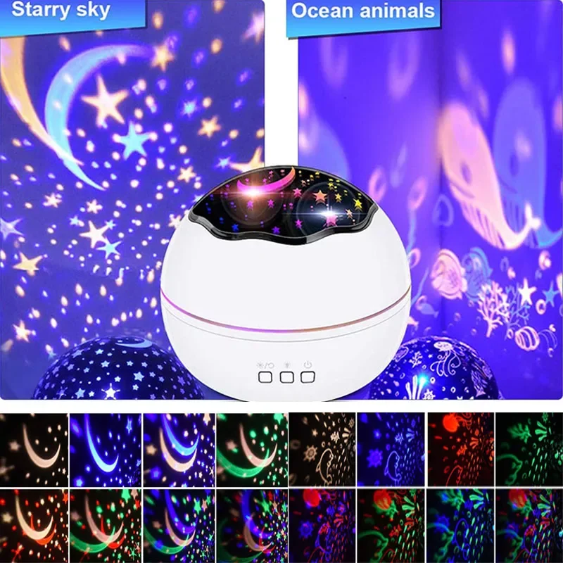 Star Sky Projector Night Light Lamp with Timer Rotating for  Boys Girls Gifts bedroom decor  anime light night lights