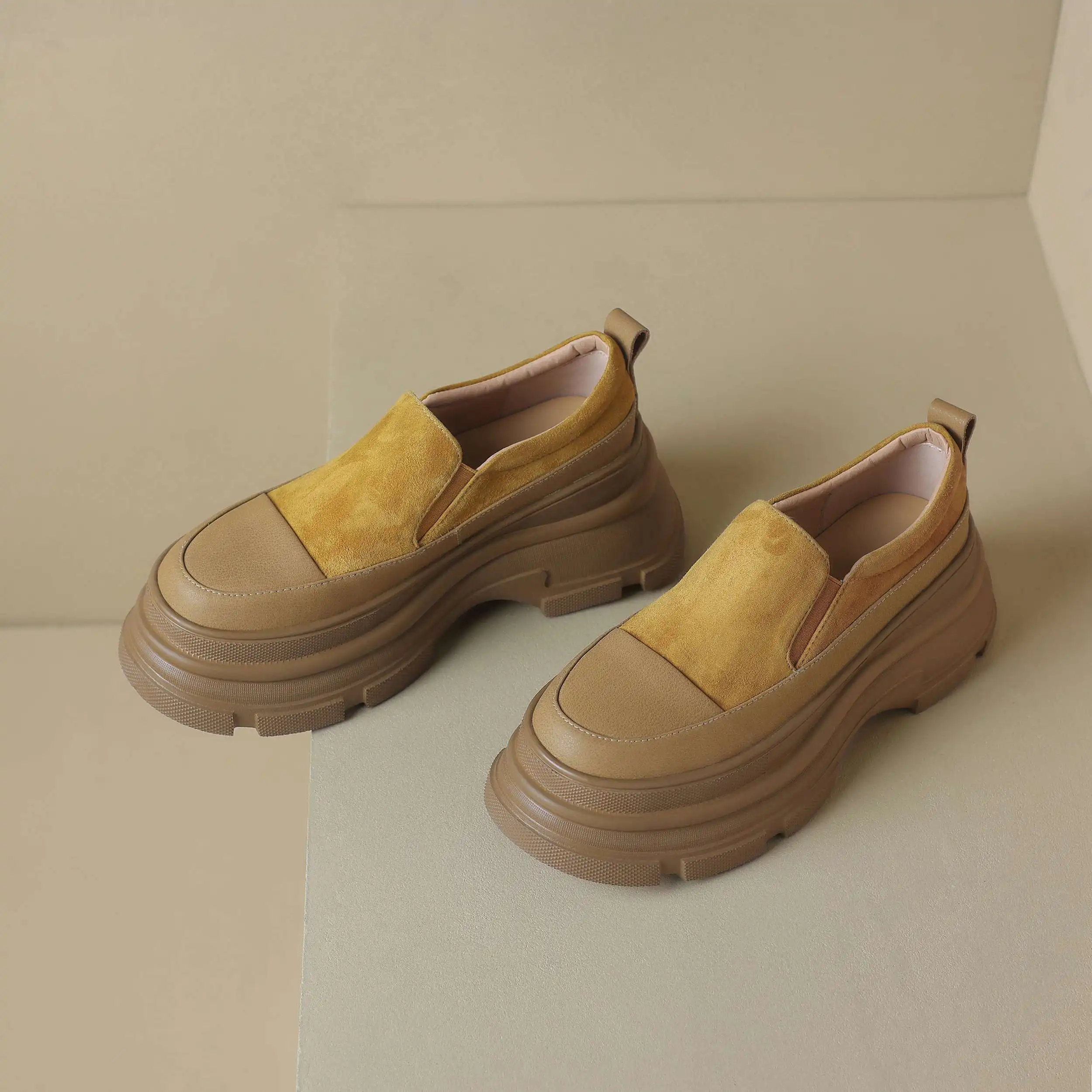 Lanxuryee обувь из коровьей кожи на высоком каблуке платформе для отдыха Весенняя