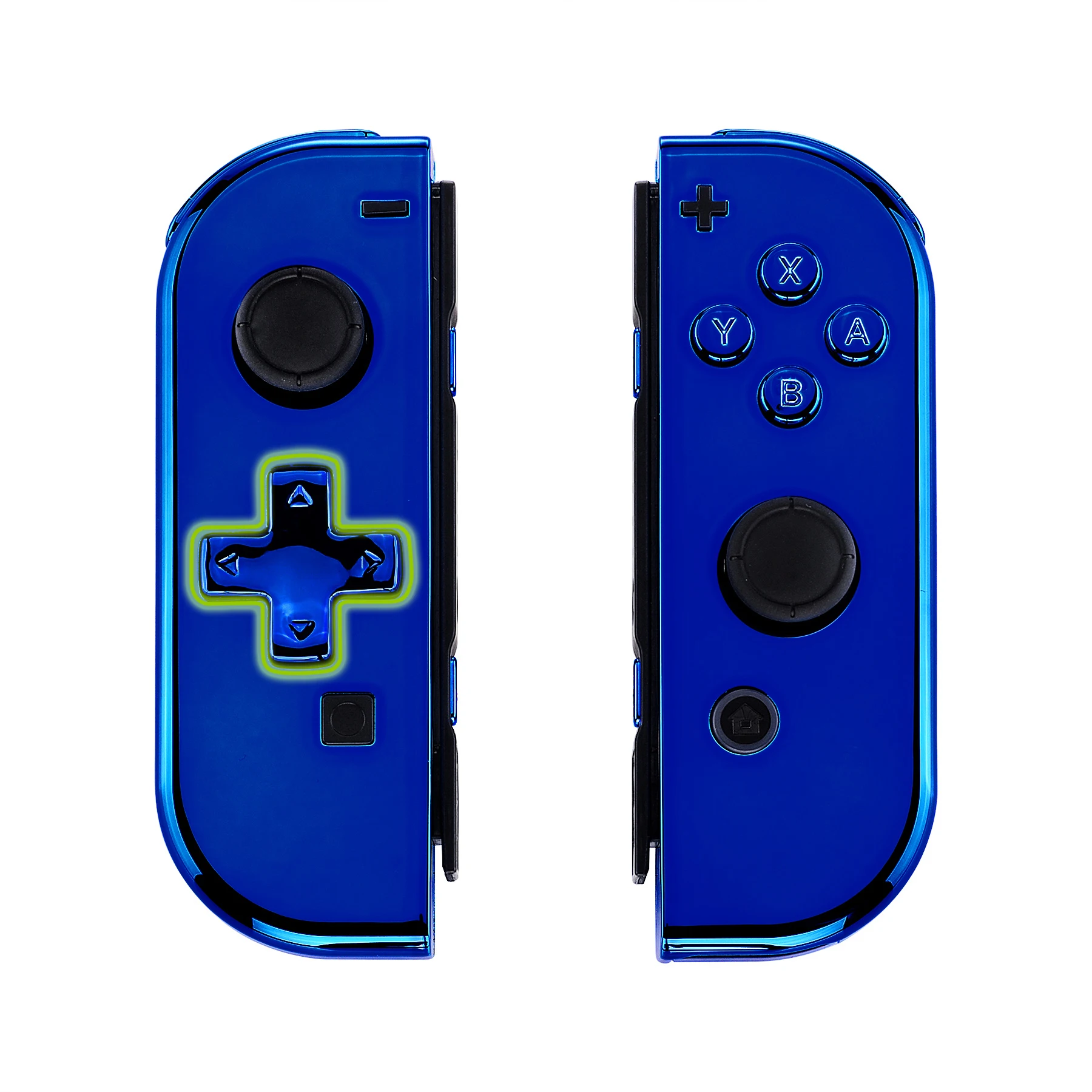 

eXtremeRate Chrome Blue Joycon Controller Housing Shell Case (D-Pad Version) with Full Set Buttons for NS Switch & OLED Joycon
